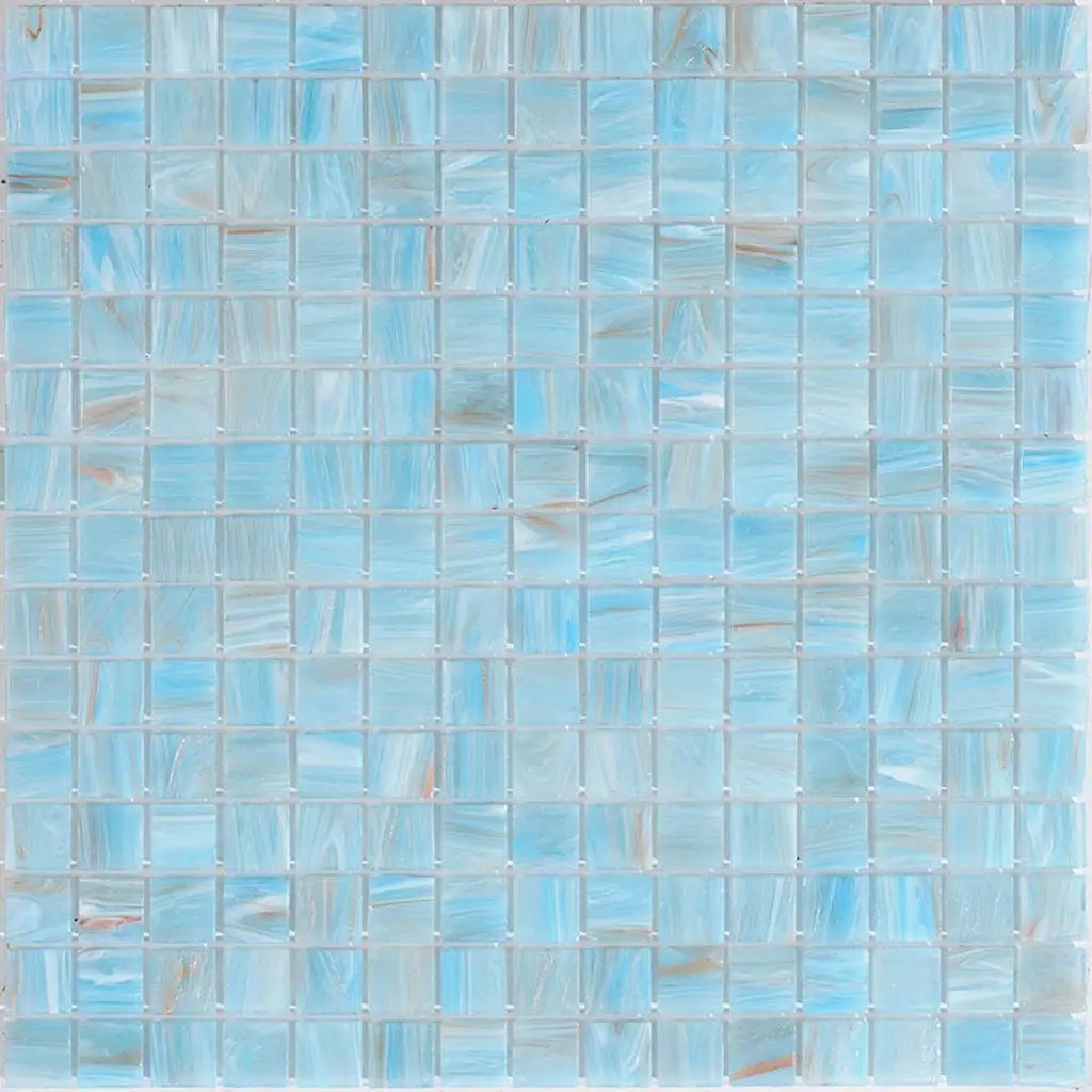 Light Blue 12x12 Glossy Uniform Square Glass Mosaic Tile (20 pack, 20 sq ft/case) by Apollo Tile