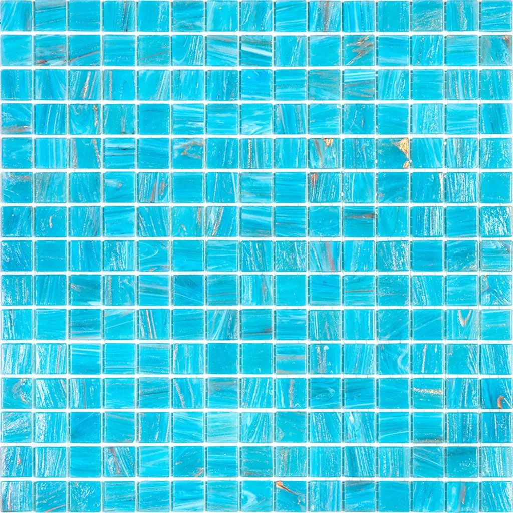 Vivid Sky Blue 12x12 Glossy Uniform Square Glass Mosaic Tile (20 pack, 20 sq ft/case) by Apollo Tile
