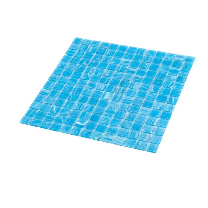 Dodger Blue 12x12 Glossy Uniform Square Glass Mosaic Tile (20 pack, 20 sq ft/case) by Apollo Tile