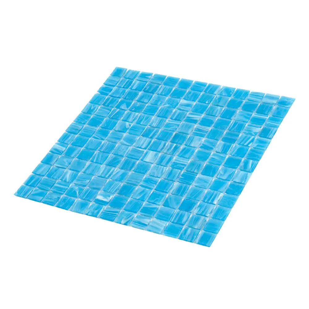 Dodger Blue 12x12 Glossy Uniform Square Glass Mosaic Tile (20 pack, 20 sq ft/case) by Apollo Tile