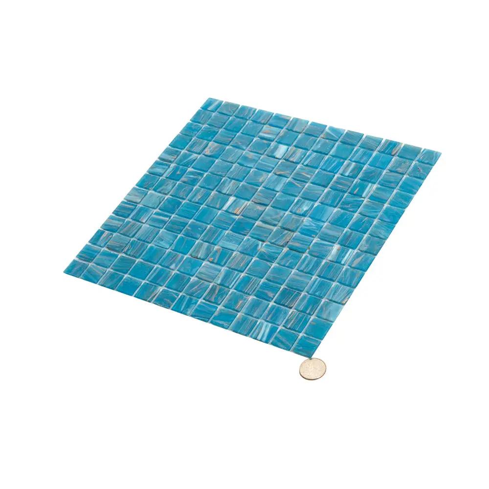 Blue 12x12 Uniform Square Glossy Glass Mosaic Tile (20 pack, 20 sq ft/case) by Apollo Tile