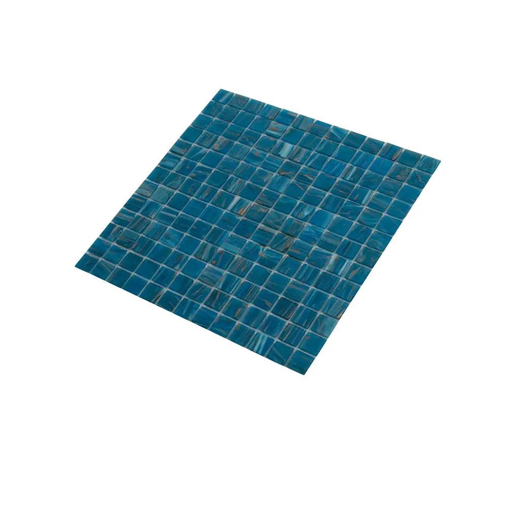 Blue 12x12 Uniform Square Glossy Glass Mosaic Tile (20 pack, 20 sq ft/case) by Apollo Tile