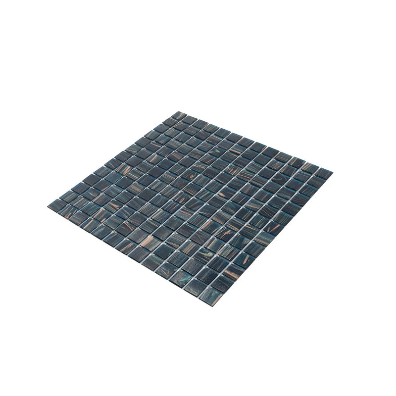 Berlin Blue 12x12 Glossy Uniform Square Glass Mosaic Tile (20 pack, 20 sq ft/case) by Apollo Tile