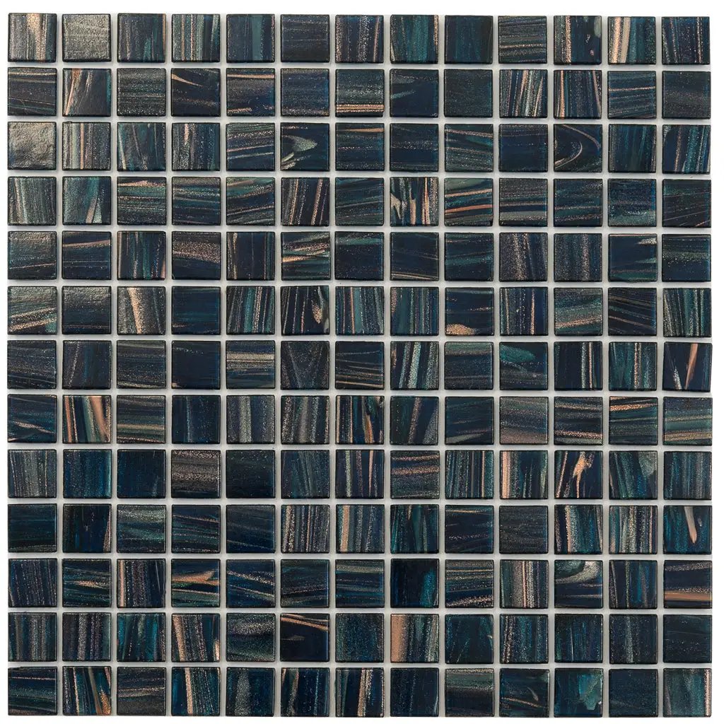 Berlin Blue 12x12 Glossy Uniform Square Glass Mosaic Tile (20 pack, 20 sq ft/case) by Apollo Tile