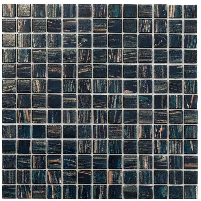 Berlin Blue 12x12 Glossy Uniform Square Glass Mosaic Tile (20 pack, 20 sq ft/case) by Apollo Tile