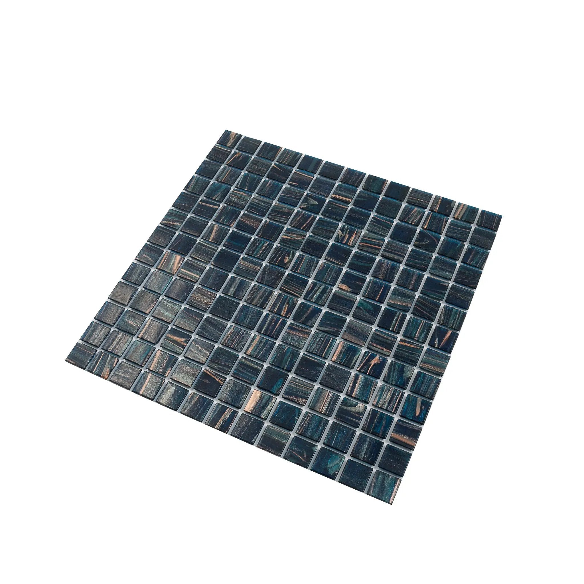 Berlin Blue 12x12 Glossy Uniform Square Glass Mosaic Tile (20 pack, 20 sq ft/case) by Apollo Tile