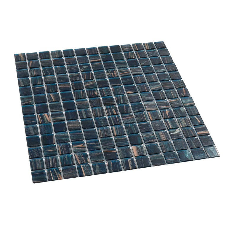 Berlin Blue 12x12 Glossy Uniform Square Glass Mosaic Tile (20 pack, 20 sq ft/case) by Apollo Tile