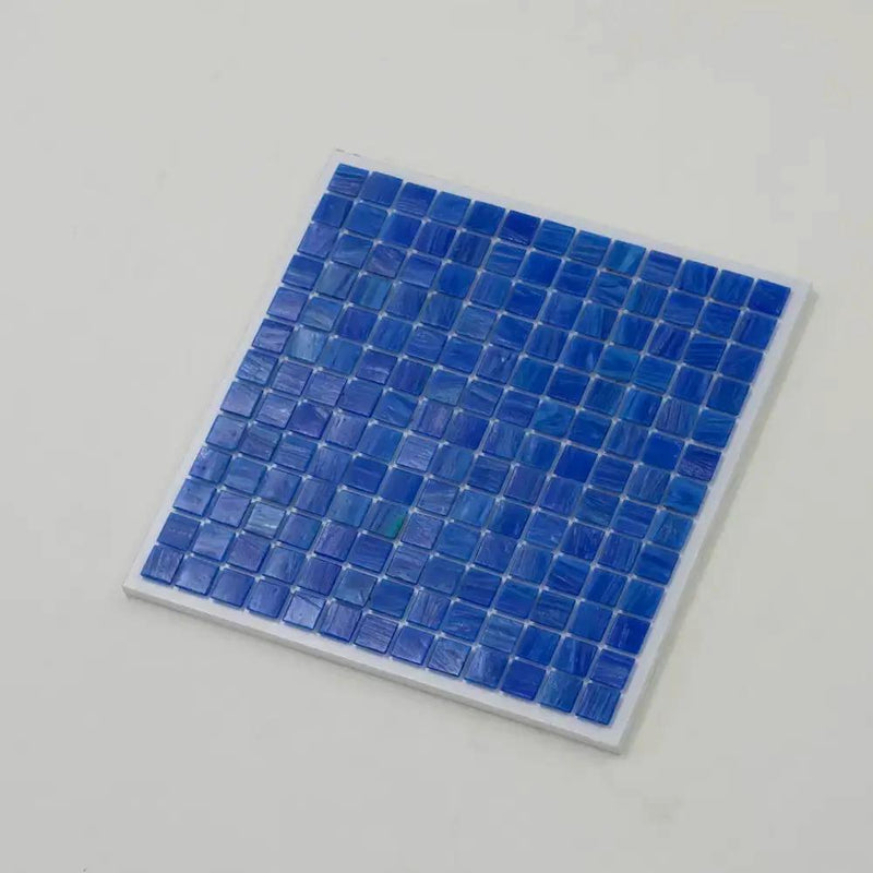Trypan Blue 12x12 Glossy Uniform Square Glass Mosaic Tile (20 pack, 20 sq ft/case) by Apollo Tile