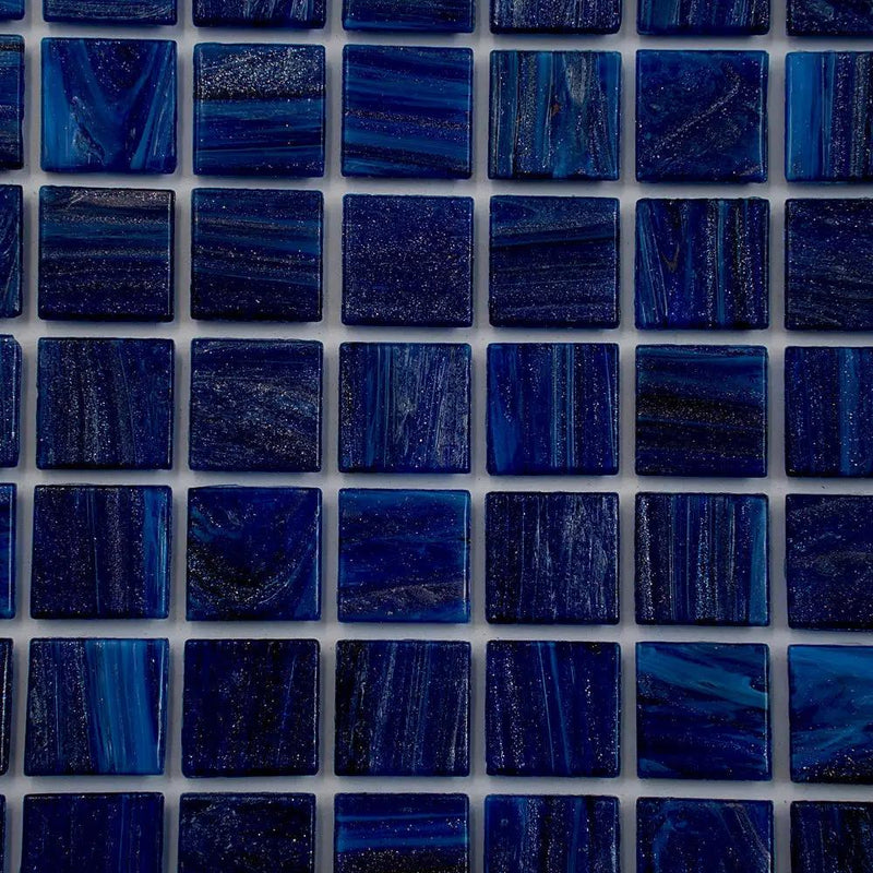 Egyptian Blue 12x12 Glossy Uniform Square Glass Mosaic Tile (20 pack, 20 sq ft/case) by Apollo Tile