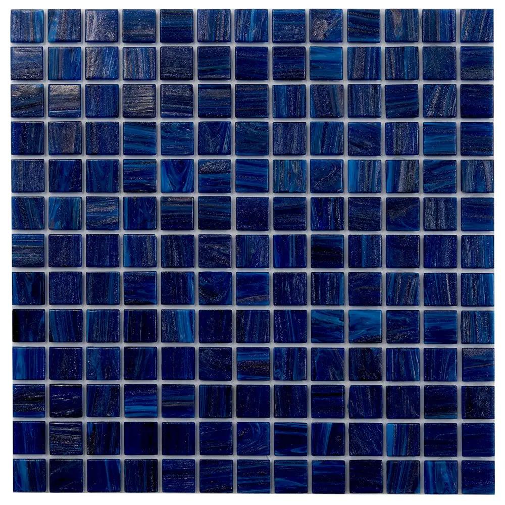 Egyptian Blue 12x12 Glossy Uniform Square Glass Mosaic Tile (20 pack, 20 sq ft/case) by Apollo Tile