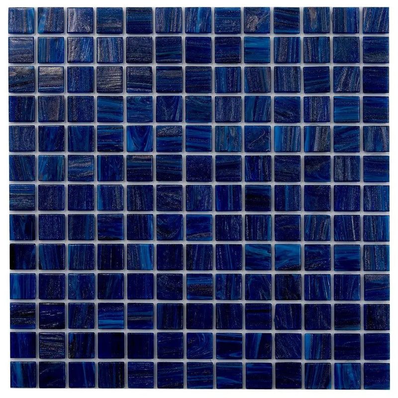 Egyptian Blue 12x12 Glossy Uniform Square Glass Mosaic Tile (20 pack, 20 sq ft/case) by Apollo Tile