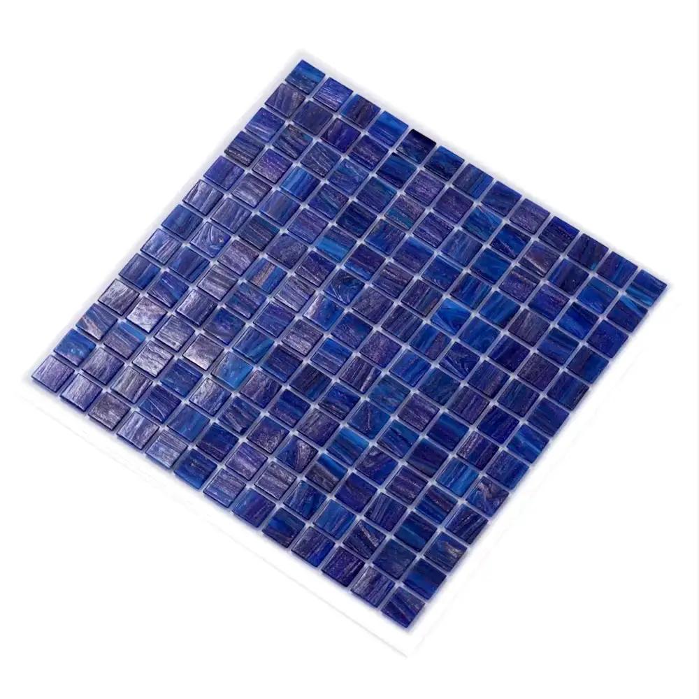 Egyptian Blue 12x12 Glossy Uniform Square Glass Mosaic Tile (20 pack, 20 sq ft/case) by Apollo Tile