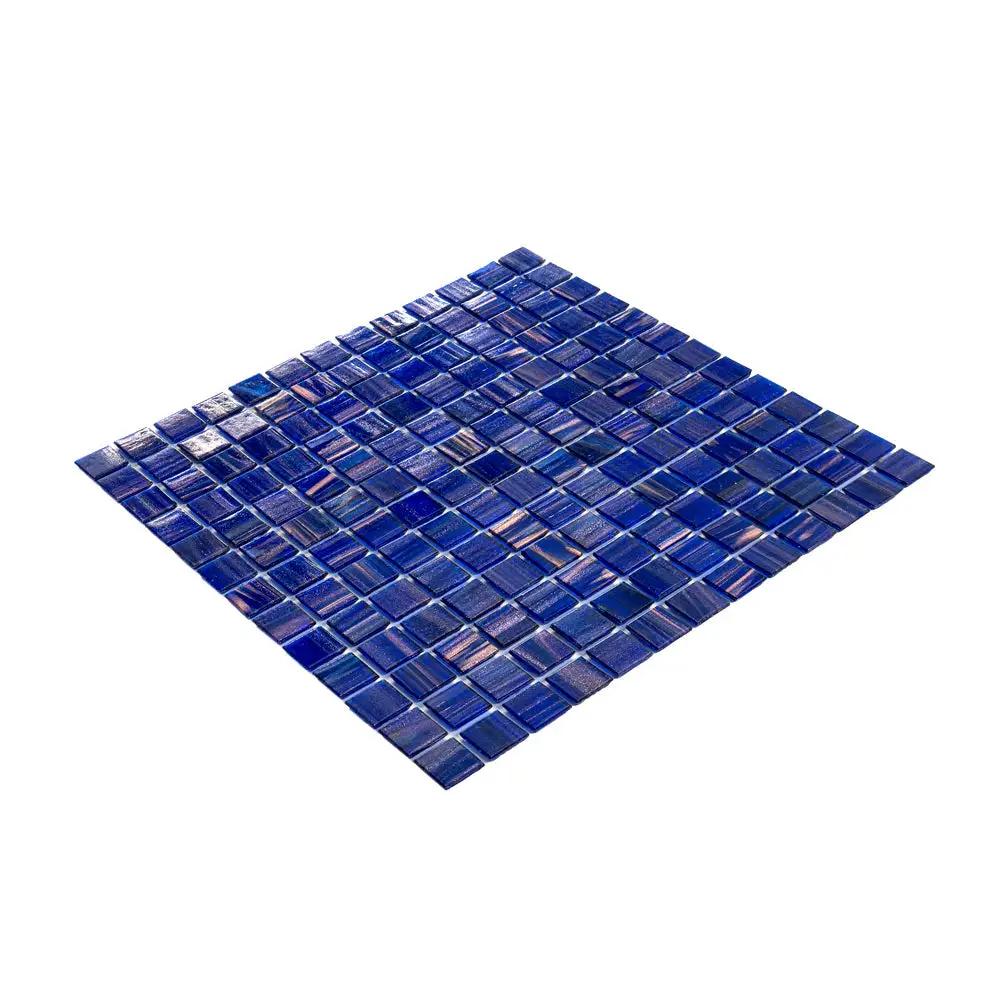 Royal Blue Gold 12x12 Glossy Uniform Square Glass Mosaic Tile (20 pack, 20 sq ft/case) by Apollo Tile