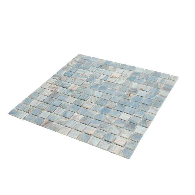 Manatee Blue 12x12 Glossy Uniform Square Glass Mosaic Tile (20 pack, 20 sq ft/case) by Apollo Tile