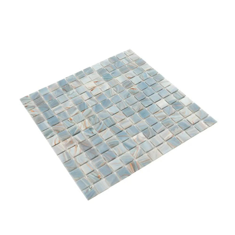 Manatee Blue 12x12 Glossy Uniform Square Glass Mosaic Tile (20 pack, 20 sq ft/case) by Apollo Tile