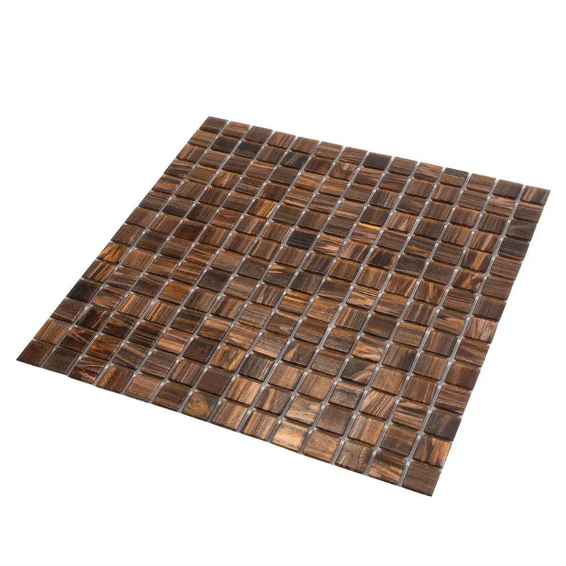 Bronze 12x12 Glossy Uniform Square Glass Mosaic Tile (20 pack, 20 sq ft/case) by Apollo Tile