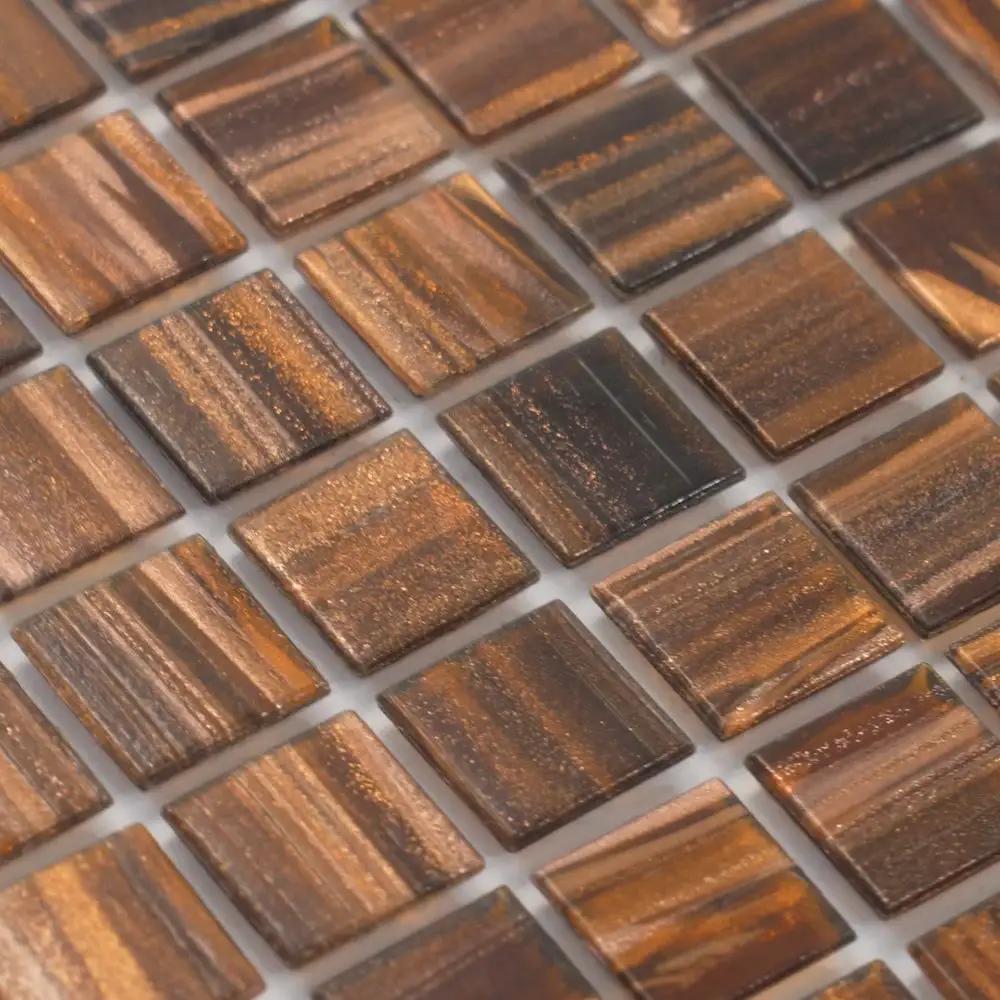 Bronze 12x12 Glossy Uniform Square Glass Mosaic Tile (20 pack, 20 sq ft/case) by Apollo Tile