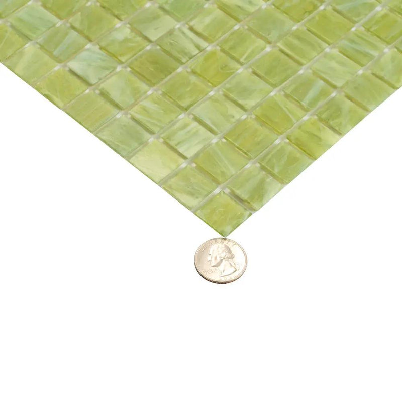 Green Lizard 12x12 Glossy Uniform Square Glass Mosaic Tile (20 pack, 20 sq ft/case) by Apollo Tile