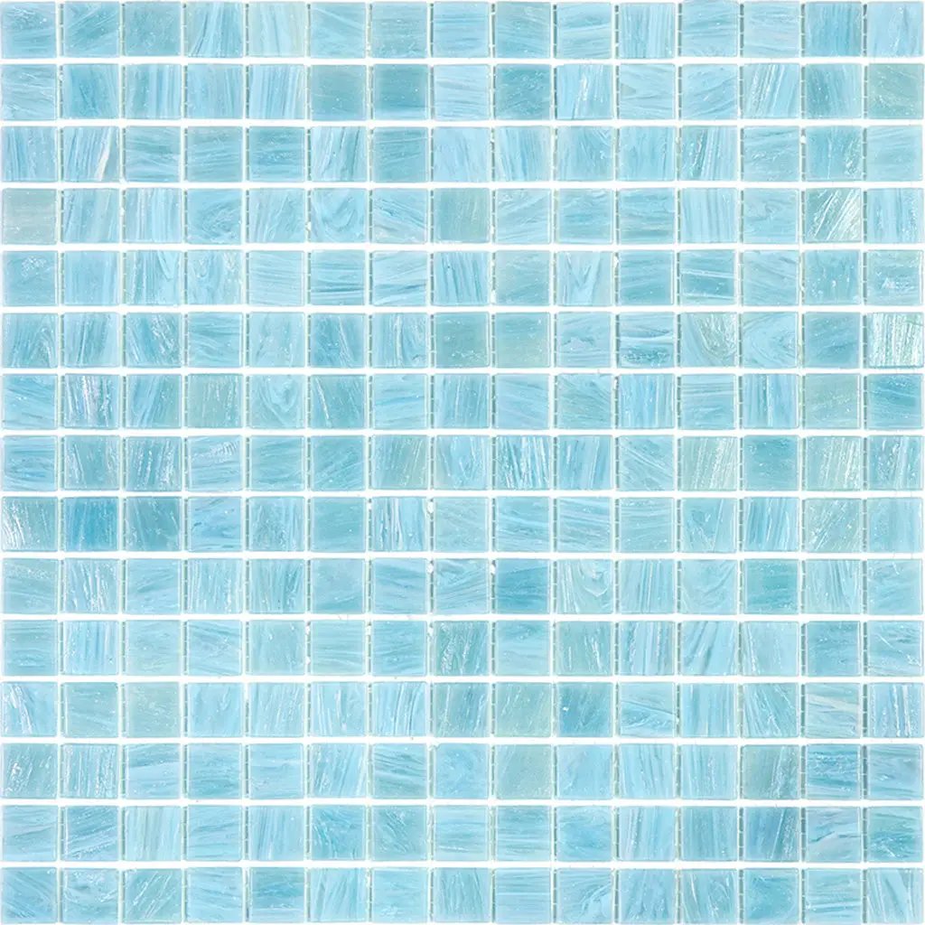 Pool Blue 12x12 Glossy Uniform Square Glass Mosaic Tile (20 pack, 20 sq ft/case) by Apollo Tile