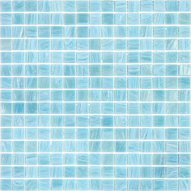 Pool Blue 12x12 Glossy Uniform Square Glass Mosaic Tile (20 pack, 20 sq ft/case) by Apollo Tile