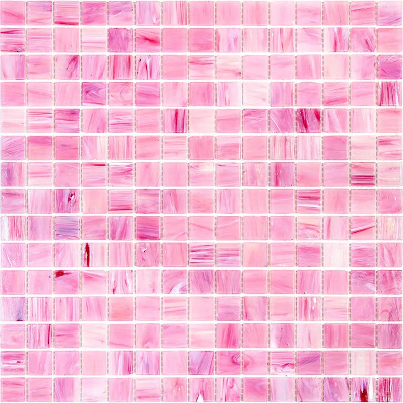 Light Red 12x12 Uniform Square Glossy Glass Mosaic Tile (20 pack, 20 sq ft/case) by Apollo Tile