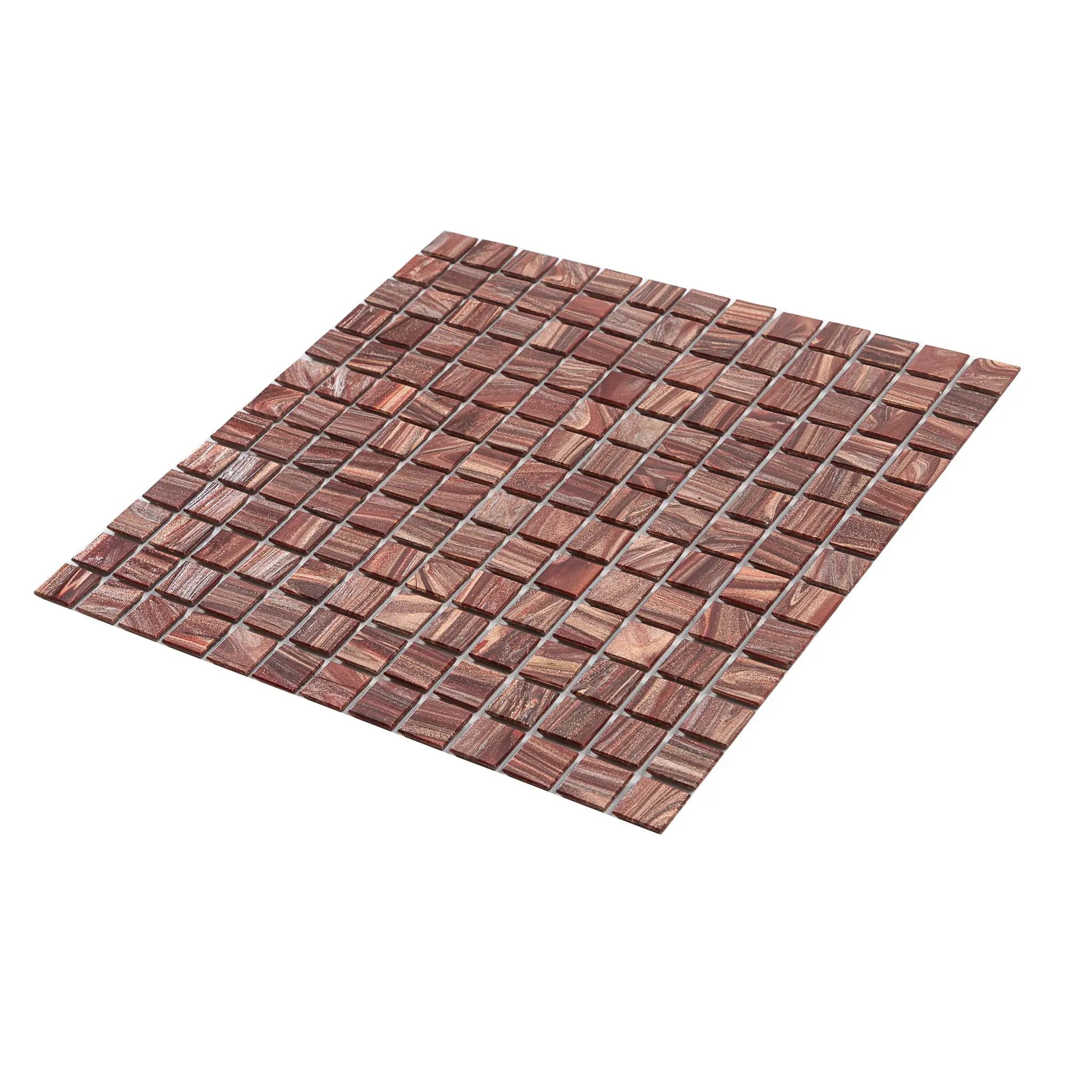 Fire Brick Red 12x12 Glossy Uniform Square Glass Mosaic Tile (20 pack, 20 sq ft/case) by Apollo Tile