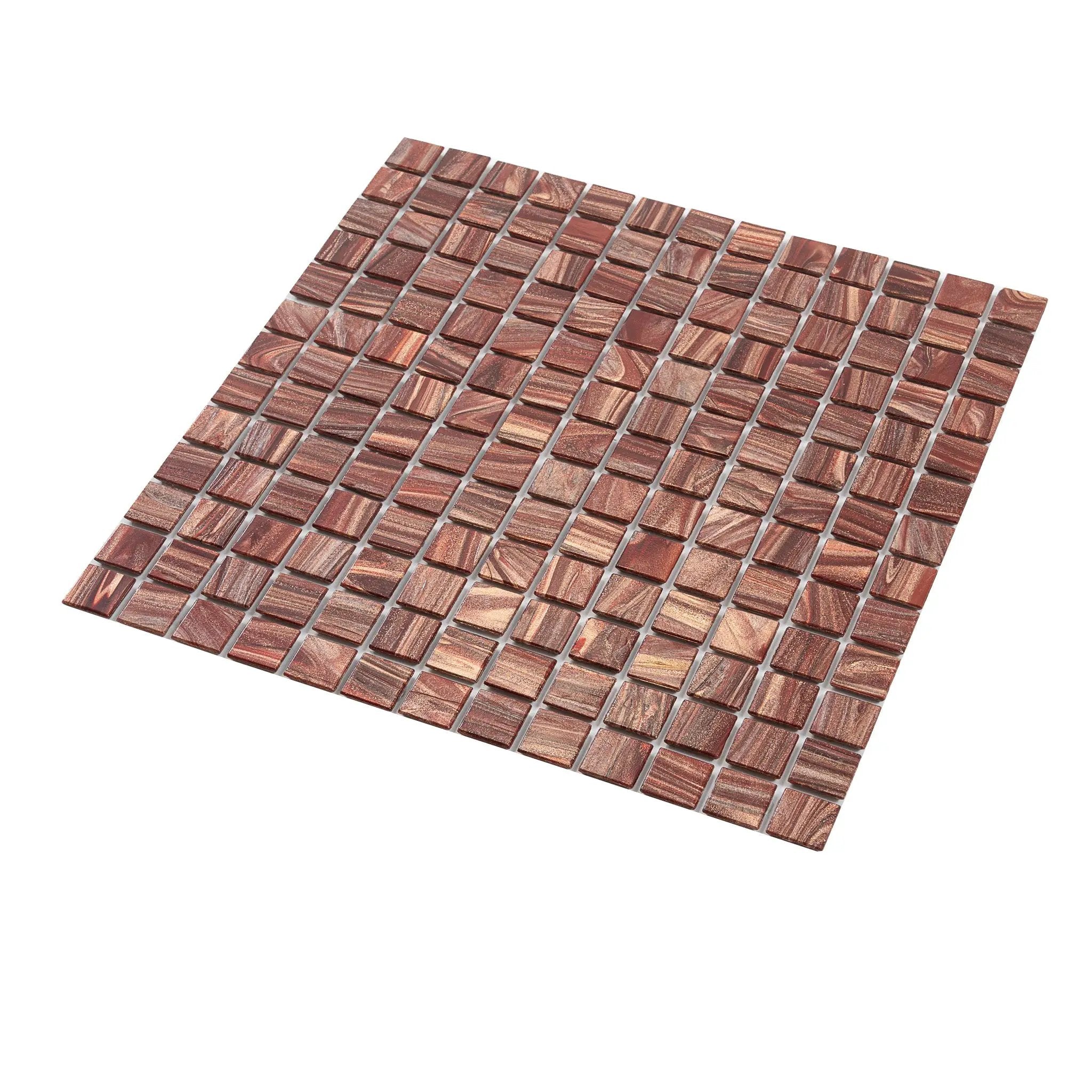 Fire Brick Red 12x12 Glossy Uniform Square Glass Mosaic Tile (20 pack, 20 sq ft/case) by Apollo Tile