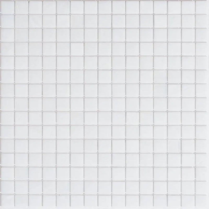 White Dove 12x12 Glossy Uniform Square Glass Mosaic Tile (20 pack, 20 sq ft/case) by Apollo Tile