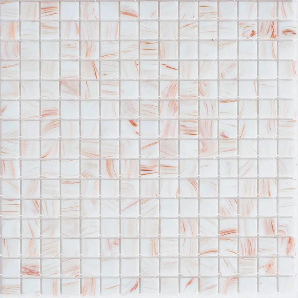Coconut White 12x12 Glossy Uniform Square Glass Mosaic Tile (20 pack, 20 sq ft/case) by Apollo Tile