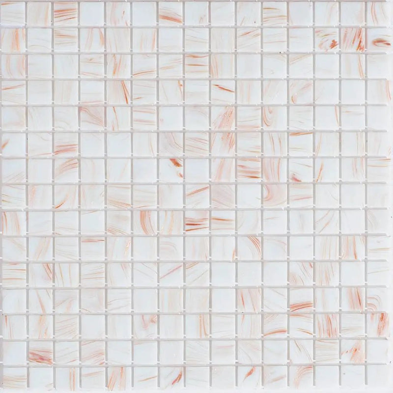 Coconut White 12x12 Glossy Uniform Square Glass Mosaic Tile (20 pack, 20 sq ft/case) by Apollo Tile