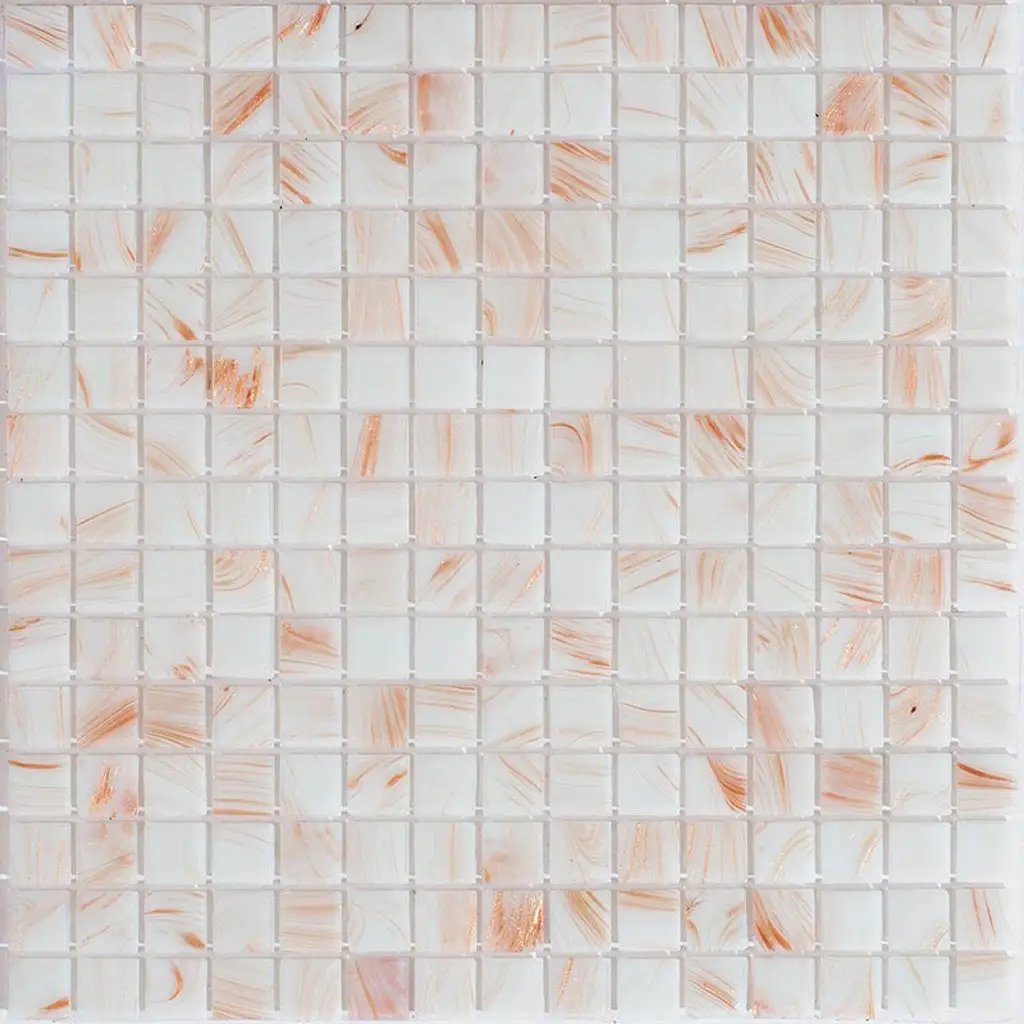 Bone White 12x12 Glossy Uniform Square Glass Mosaic Tile (20 pack, 20 sq ft/case) by Apollo Tile