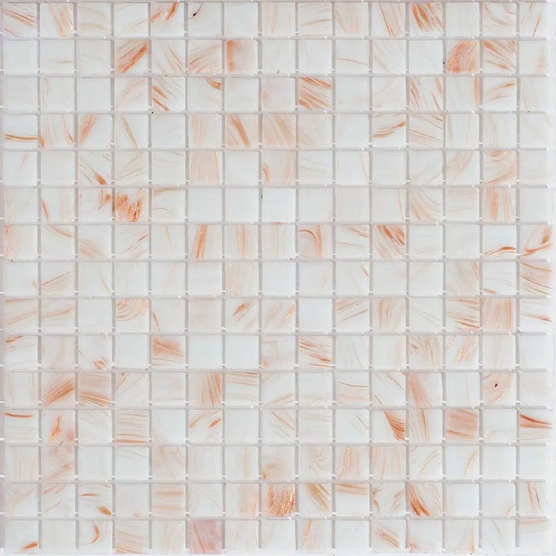 Bone White 12x12 Glossy Uniform Square Glass Mosaic Tile (20 pack, 20 sq ft/case) by Apollo Tile