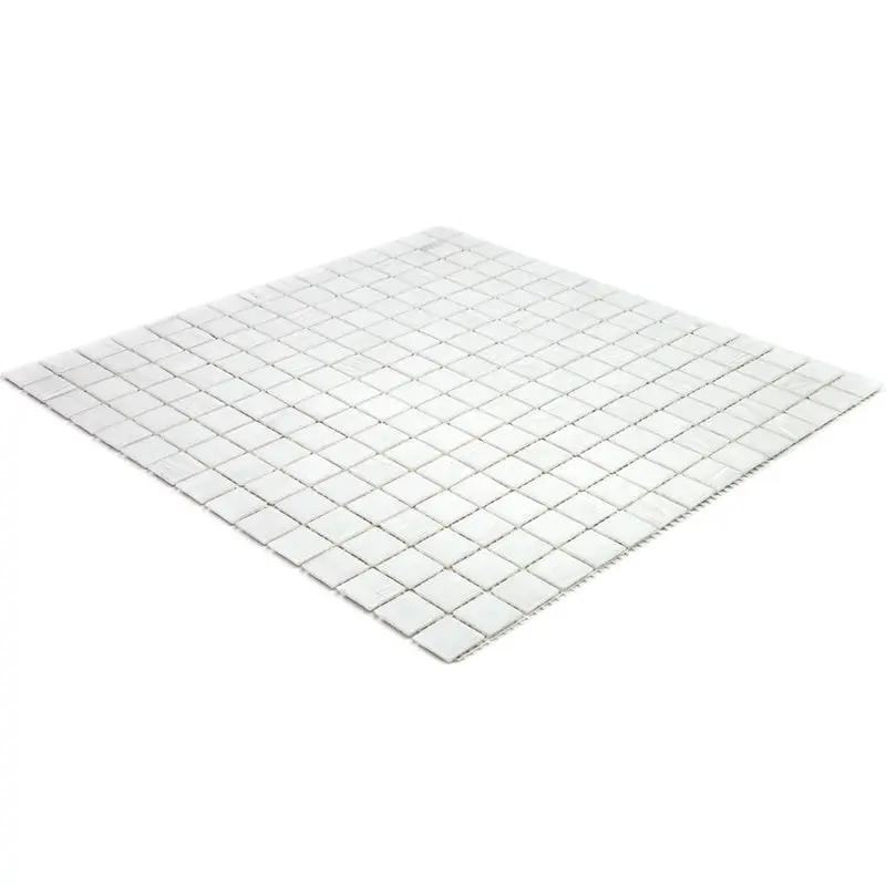 White Dove 12x12 Glossy Uniform Square Glass Mosaic Tile (20 pack, 20 sq ft/case) by Apollo Tile