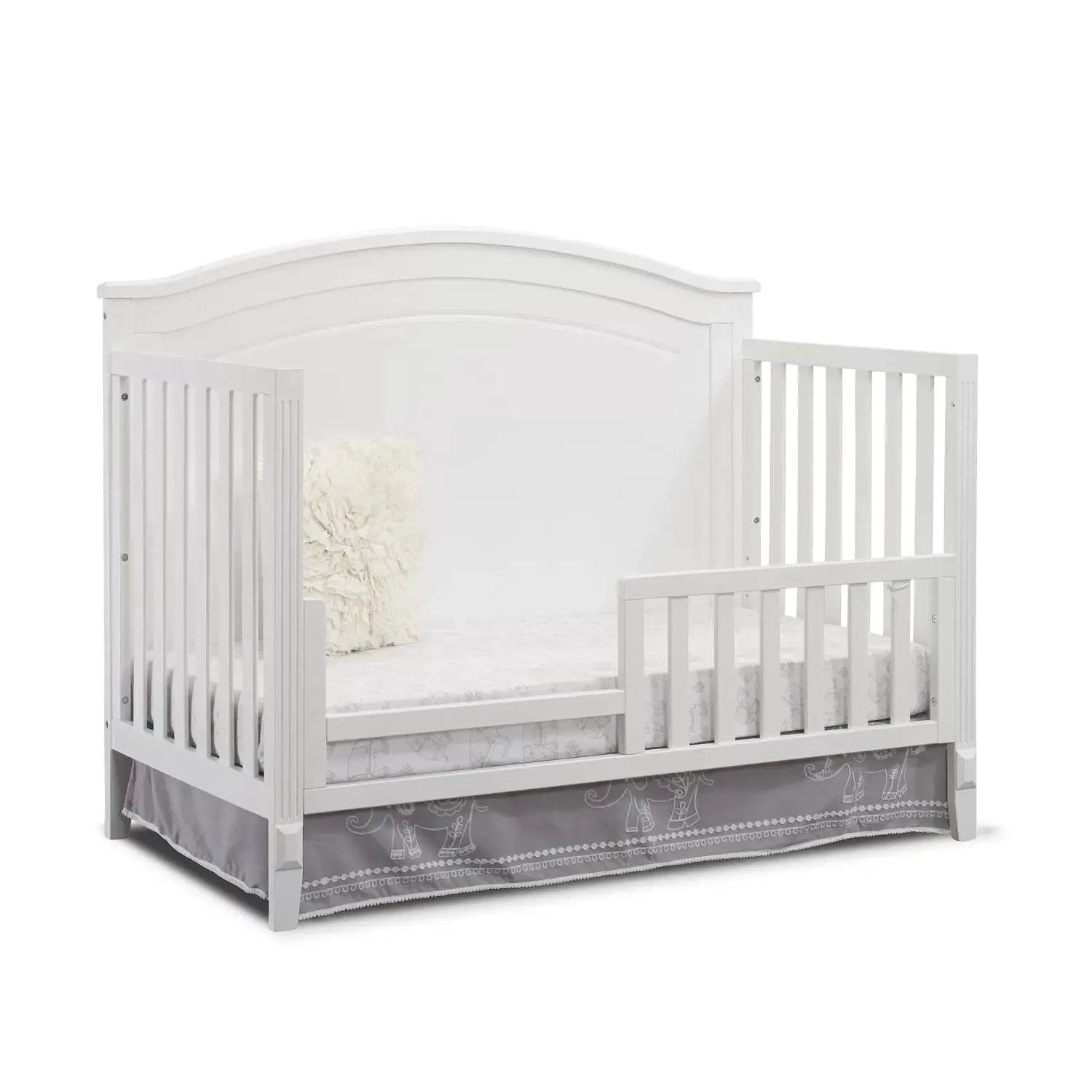 SF Home Solid Wood Toddler Bed Rail in White Finish - Crib Sold Separately by HomePacific