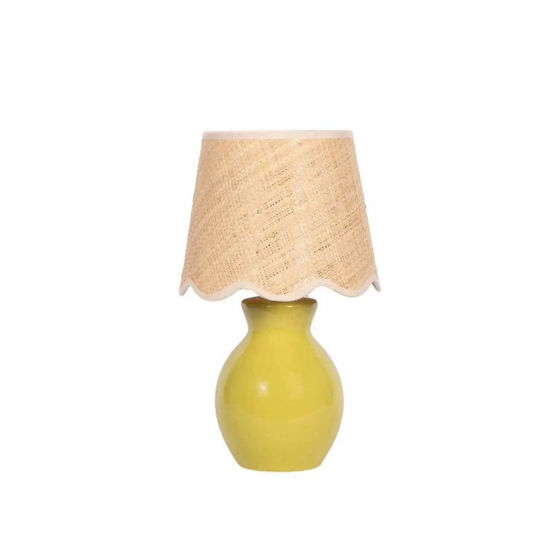 Salgareda Olive Rattan Table Lamp by Boutique Rugs