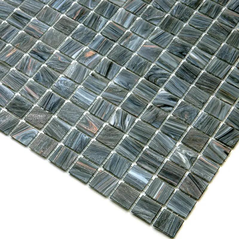 Cosmic Gray 12x12 Glossy Uniform Square Glass Mosaic Tile (20 pack, 20 sq ft/case) by Apollo Tile