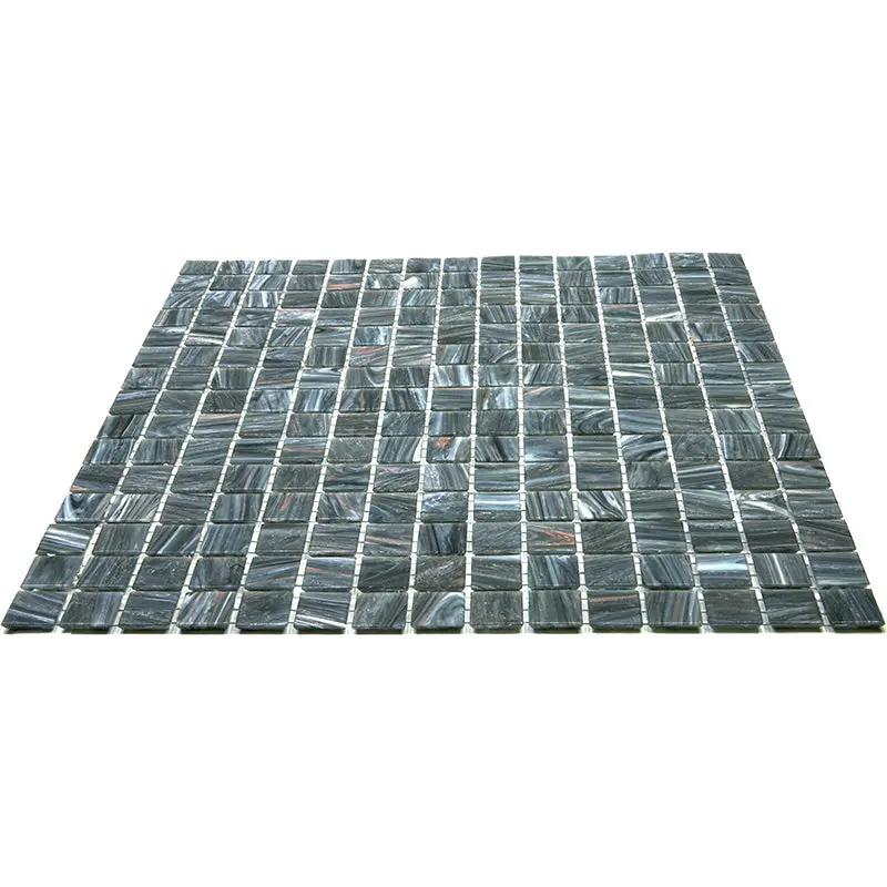 Cosmic Gray 12x12 Glossy Uniform Square Glass Mosaic Tile (20 pack, 20 sq ft/case) by Apollo Tile