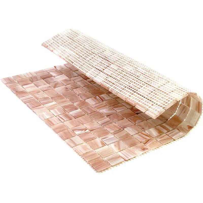Linen Beige 12x12 Glossy Uniform Square Glass Mosaic Tile (20 pack, 20 sq ft/case) by Apollo Tile
