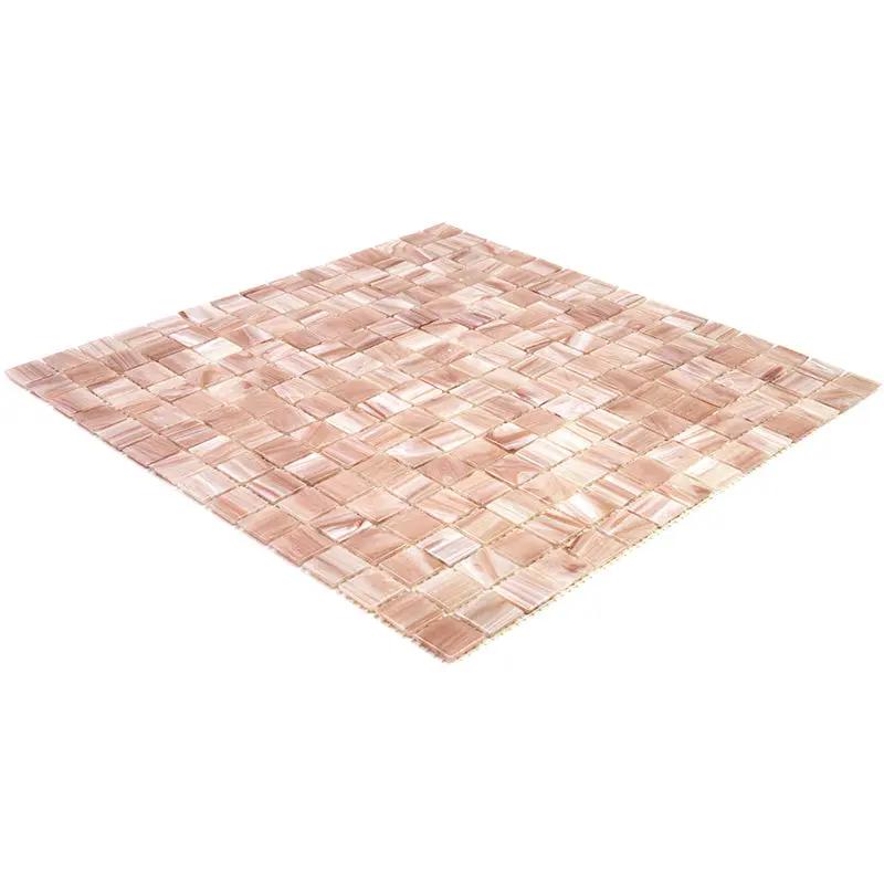 Linen Beige 12x12 Glossy Uniform Square Glass Mosaic Tile (20 pack, 20 sq ft/case) by Apollo Tile