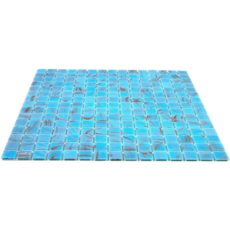 Maya Blue 12x12 Glossy Uniform Square Glass Mosaic Tile (20 pack, 20 sq ft/case) by Apollo Tile