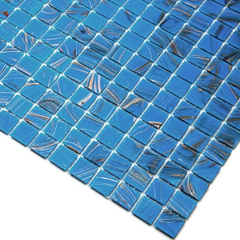 Rich Electric Blue 12x12 Glossy Uniform Square Glass Mosaic Tile (20 pack, 20 sq ft/case) by Apollo Tile