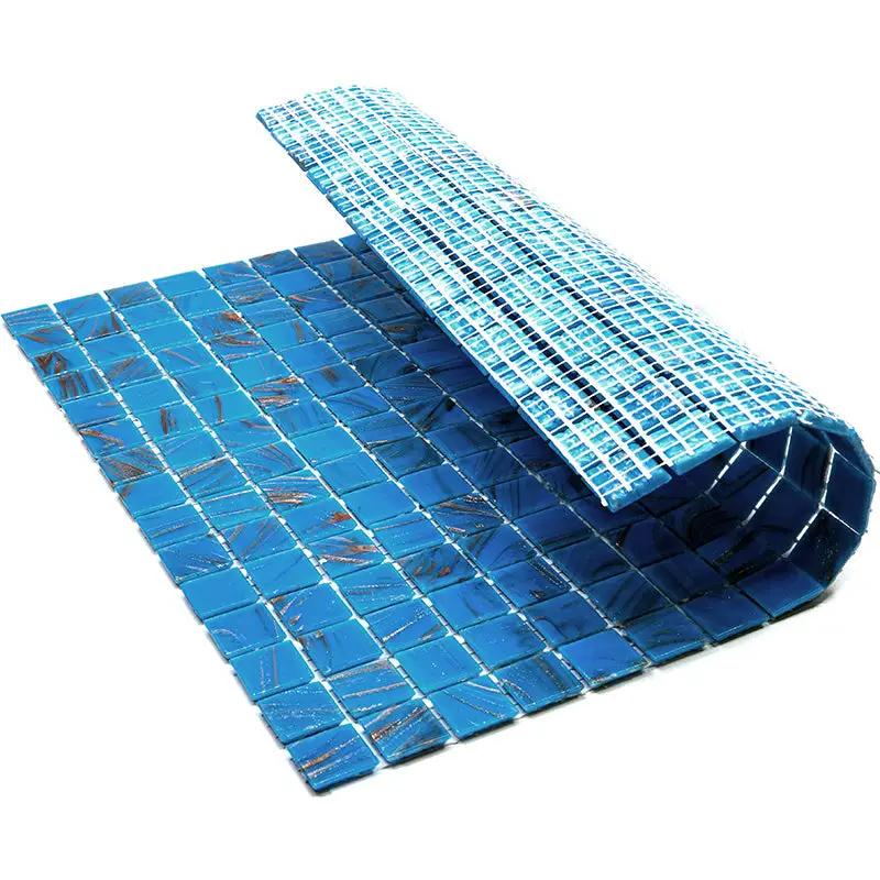 Rich Electric Blue 12x12 Glossy Uniform Square Glass Mosaic Tile (20 pack, 20 sq ft/case) by Apollo Tile