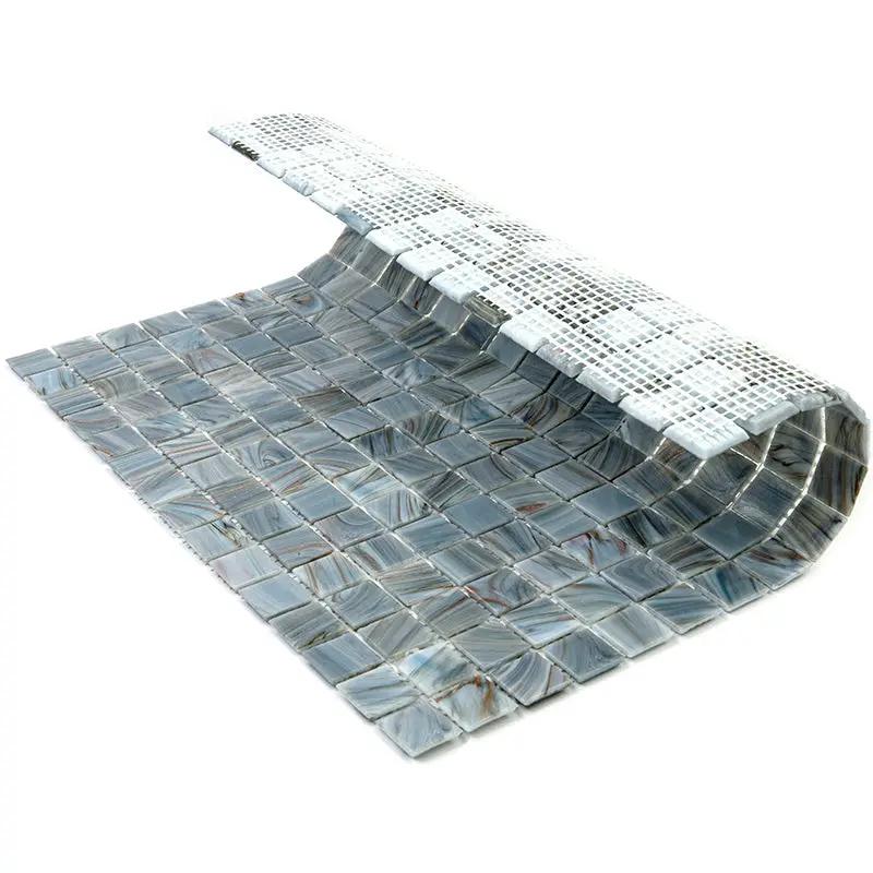 Templeton Gray 12x12 Glossy Uniform Square Glass Mosaic Tile (20 pack, 20 sq ft/case) by Apollo Tile