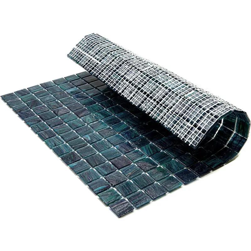 Pine Green 12x12 Glossy Uniform Square Glass Mosaic Tile (20 pack, 20 sq ft/case) by Apollo Tile