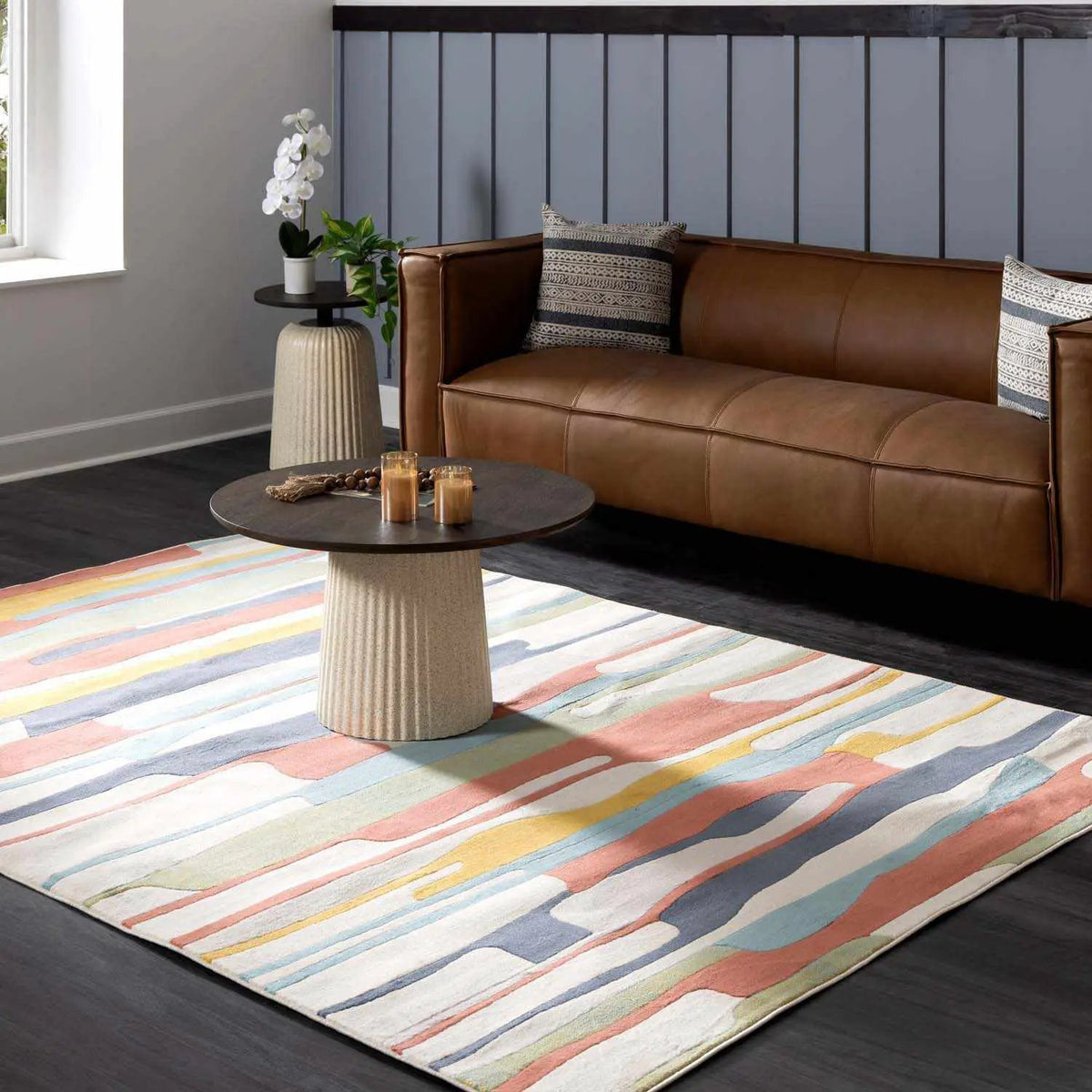 Southfields Colorful Modern Area Carpet, installed in a room 3