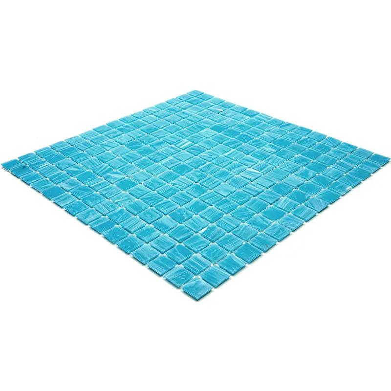 Sky Blue 12x12 Glossy Square Glass Mosaic Tile (20 pack, 20 sq ft/case) by Apollo Tile
