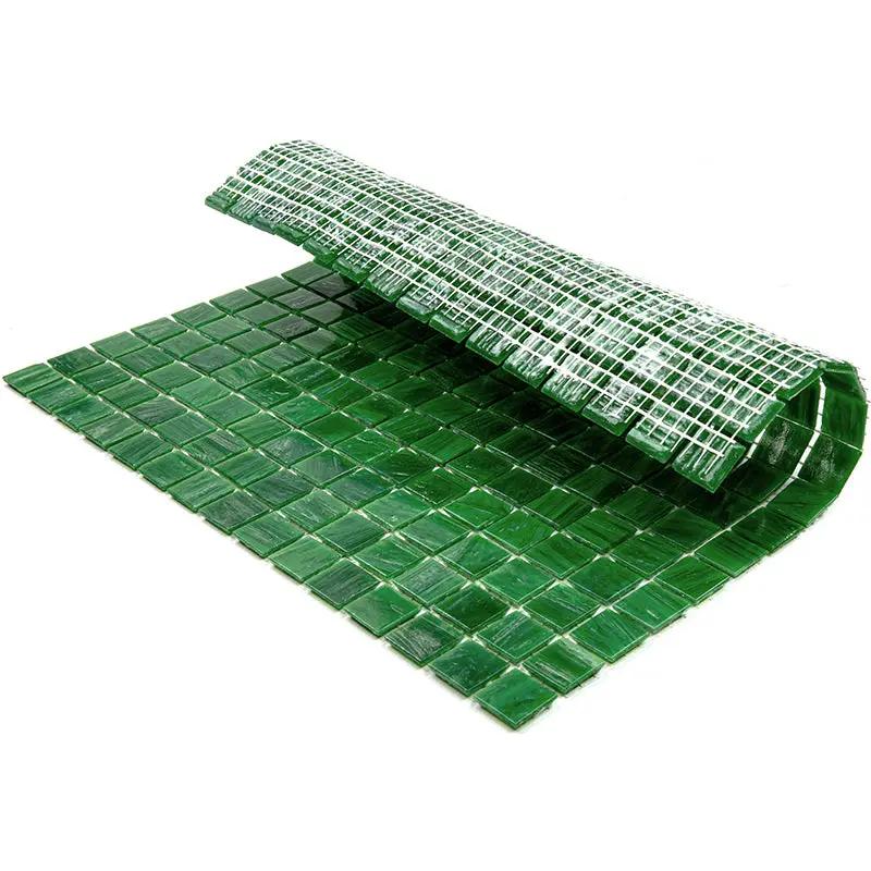 Kelly Green 12x12 Glossy Uniform Square Glass Mosaic Tile (20 pack, 20 sq ft/case) by Apollo Tile