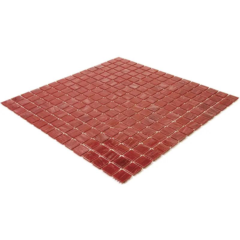 Scarlet Red 12x12 Glossy Uniform Square Glass Mosaic Tile (20 pack, 20 sq ft/case) by Apollo Tile