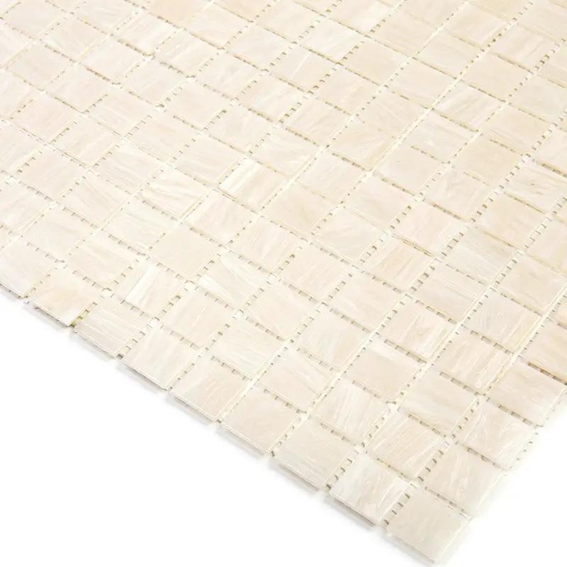 Nude Beige 12x12 Glossy Uniform Square Glass Mosaic Tile (20 pack, 20 sq ft/case) by Apollo Tile