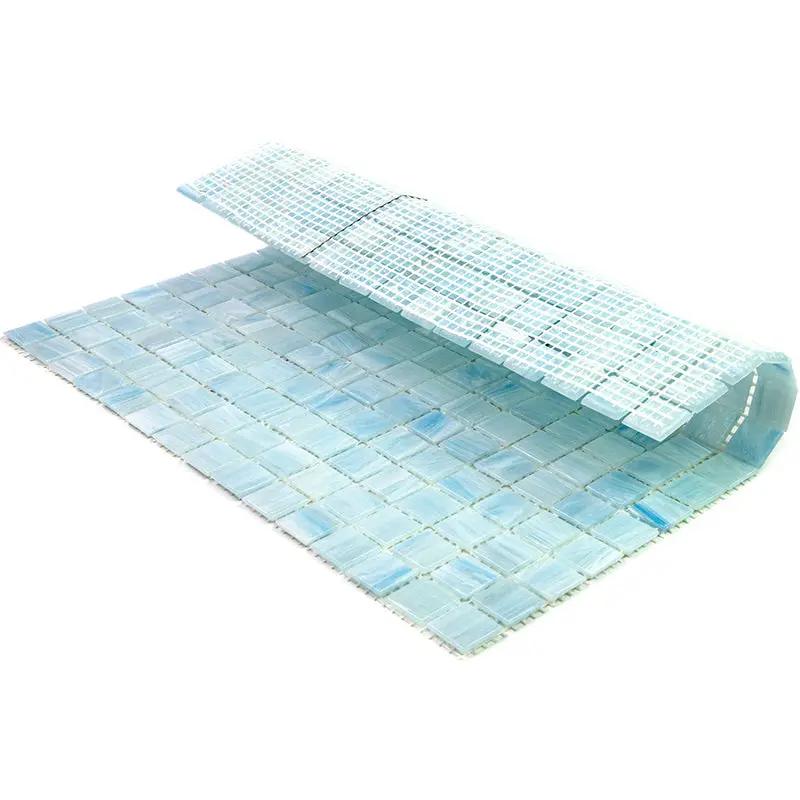 Columbia Blue 12x12 Glossy Uniform Square Glass Mosaic Tile (20 pack, 20 sq ft/case) by Apollo Tile